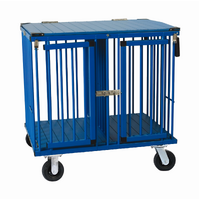 Aeolus 2-Berth Show Trolley with 6" Rubber Wheels - Large [Blue]