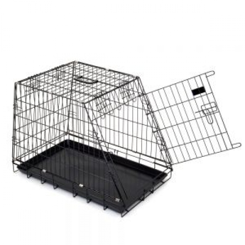 angled dog crate