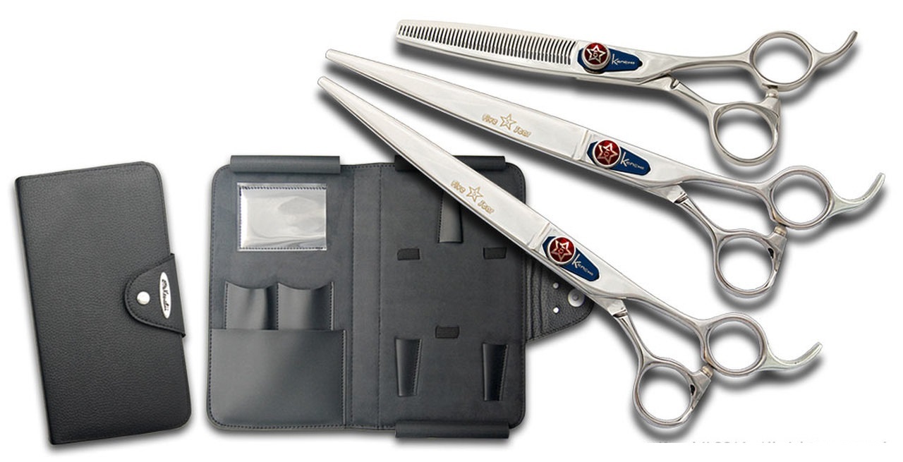 Kenchii Five Star Offset Shear 8" Set of 3 Dog Pet Grooming eBay