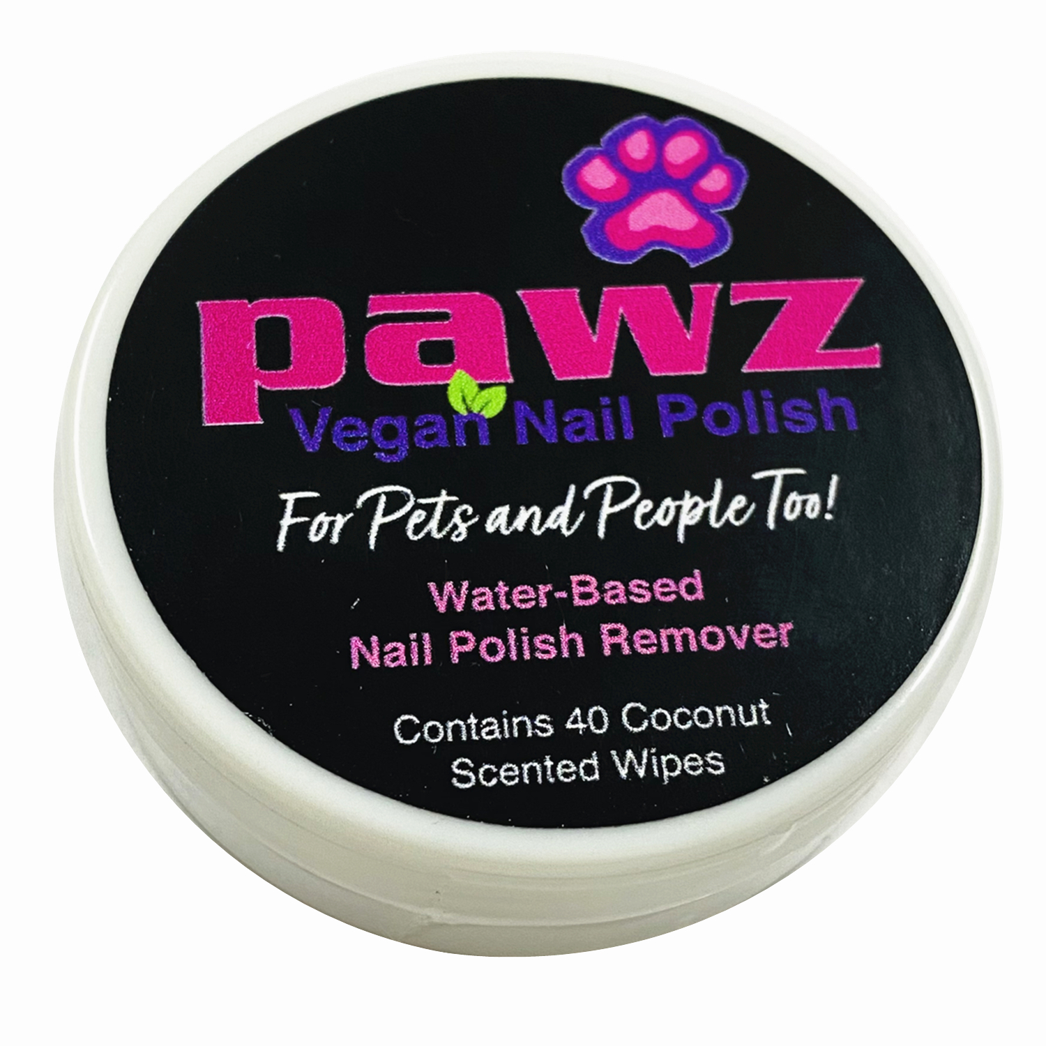 Pawz Dog Nail Polish Remover Water Based 40 Wipes