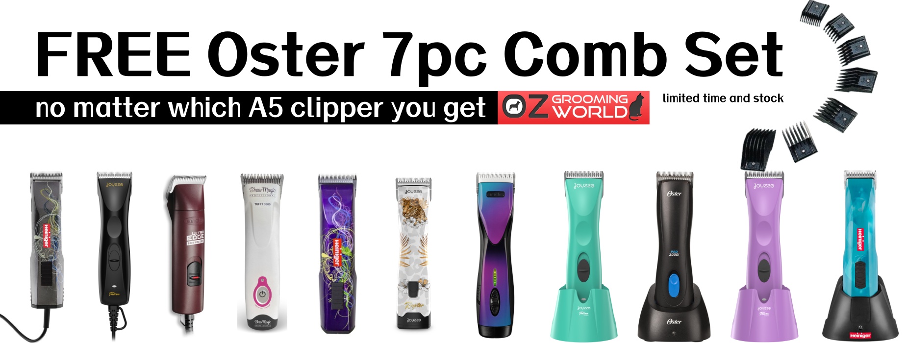 free oster 7pc comb