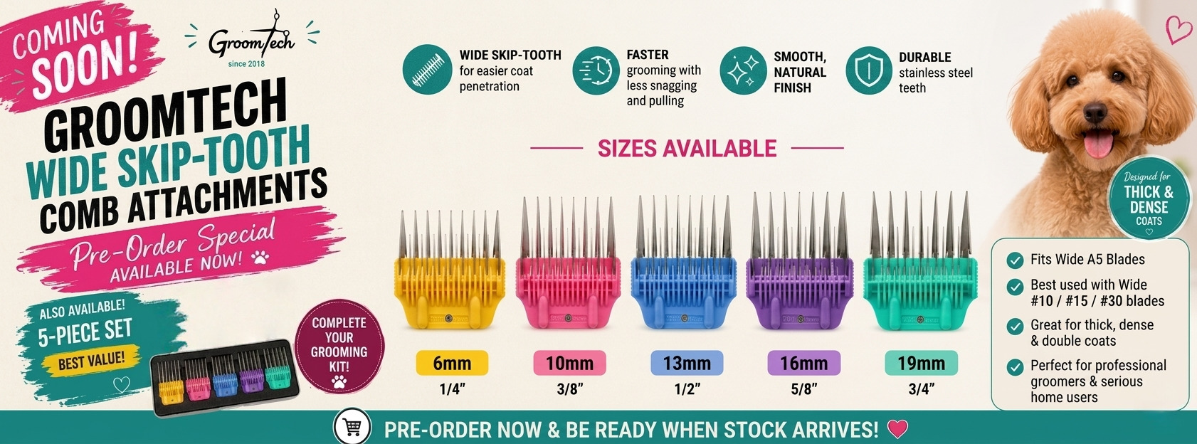 GT ski-tooth comb pre-sale 10% off