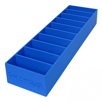 Groomtech Standard Blade Caddy Single Row 10pcs - Cobalt Blue