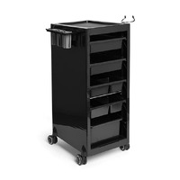 Glammar 5 Drawers Salon Trolley Black