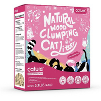 Cature Natural Wood Clumping Cat Litter - Odor Control Plus 6L 2.4kg