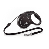 Flexi Classic Cord For Dogs Retractable Lead Black Small 5m