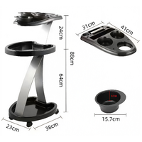 Hair Dye Tool Trolley with Tray