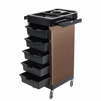 Groomtech Elite Salon Trolley 5 Drawers - Brown