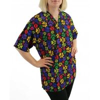 Groomtech Siena V-Neck Grooming Jacket - Paw Print
