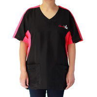 Groomtech Imola V-Neck Grooming Jacket with Pocket - Pink