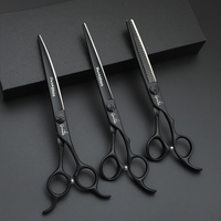 Groomtech Darkblaze Grooming Scissors Kit, Set of 3