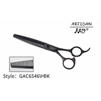 KKO Artisan Scissors Thinner with 46 V Teeth 6.5" [Black]