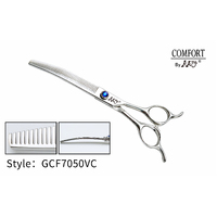 KKO Comfort Line Scissors Curved Thinner with 50 V Teeth 7"