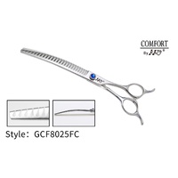 KKO Comfort Line Scissors Curved Chunker with 25 Flat Teeth 8"