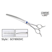 KKO Comfort Line Scissors Curved Thinner with 65 V Teeth 8"