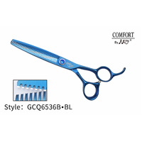 KKO Comfort Line Scissors Double Thinner with 36 V Teeth 6.5" [Blue]
