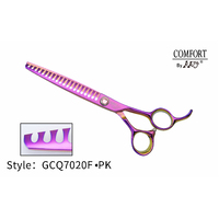 KKO Comfort Line Scissors Chunker with 20 Flat Teeth 7" [Pink Purple]