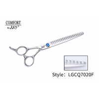 KKO Comfort Line Scissors Chunker with 20 Flat Teeth 7" - Lefty