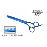 KKO Poodle Scissors Thinner with 35 V Teeth 6.5" [Blue]