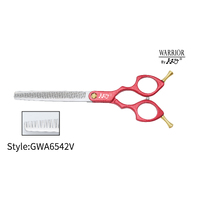 KKO Warrior Scissors Thinner with 42 V Teeth 6.5" Aluminium Handle