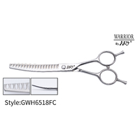 KKO Warrior Scissors Curved Chunker with 18 Flat Teeth 6.5"