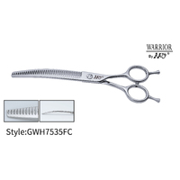 KKO Warrior Scissors Curved Chunker with 35 Flat Teeth 7.5"