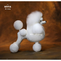 Mr. Jiang Poodle Continental Clip Extra Long Hair Full Body Coat / Model Dog [White]