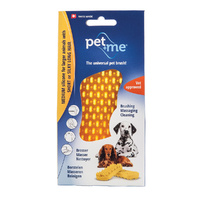 Pet+Me Grooming Brush Yellow - Medium Silicone, Short or Silky Hair