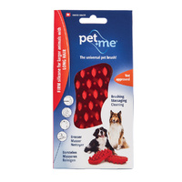 Pet+Me Grooming Brush Red - Firm Silicone, Long Hair