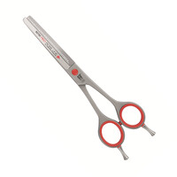 Roseline Scissors 46 Teeth Red Thinner 6.25"
