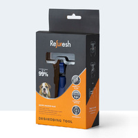 Refuresh Gentle Deshedding Brush for Short/Medium Hair - Medium, Blue