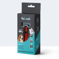Refuresh Gentle Deshedding Brush for Long Hair - Small, Red