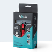 Refuresh Gentle Deshedding Brush for Long Hair - Large, Red