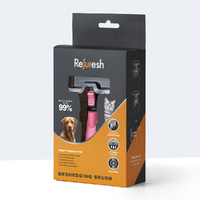 Refuresh Gentle Deshedding Brush for Short/Medium Hair - Medium, Pink
