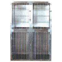 KA509-WET Round Corner S/Steel Modular Cage with Waste Tray & Floor Grid [Design 4]