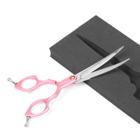 Shark Teeth Asian Fusion Shear Curved 6.5" - Pink