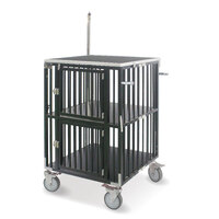 SolidPet Show Trolley 2 Berth with 5" Wheels Medium - Black