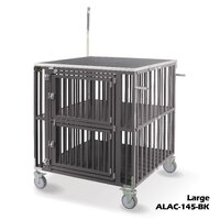 SolidPet Show Trolley 2 Berth with 5" Wheels Large - Black
