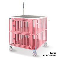 SolidPet Show Trolley 2 Berth with 5" Wheels Large - Pink