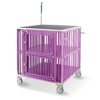 SolidPet Show Trolley 2 Berth with 5" Wheels Large - Purple