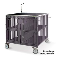SolidPet Show Trolley 4 Berth with 5" Wheels Large - Black