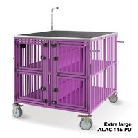 SolidPet Show Trolley 4 Berth with 5" Wheels Large - Purple