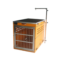 SolidPet Folding Dog Show Aircraft Cage Size 4 - Orange