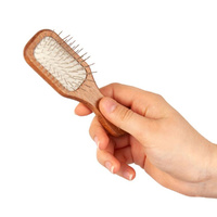 Show Tech Mini Wooden Pin Brush 12cm Rectangular Walnut