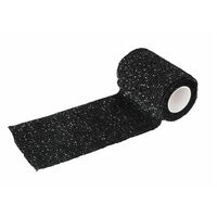 Show Tech Self-Cling Bandage Black Glitter 4.5m x 7.5cm