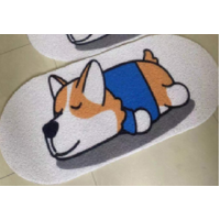 Bathing Mat 110cm x 50cm Oval - Sleepy Corgi