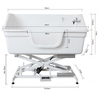 Aeolus Fiberglass Electric Lifting Bath Tub Jumbo BTF180