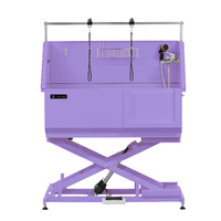Aeolus All-In-One Electric Lifting Bath Tub (Sliding Door) with S/S Base - Lilac Purple