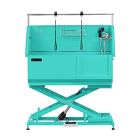 Aeolus All-In-One Electric Lifting Bath Tub (Sliding Door) with S/S Base - Teal