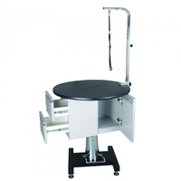 AEOLUS Round Hydraulic Table with Cabinet